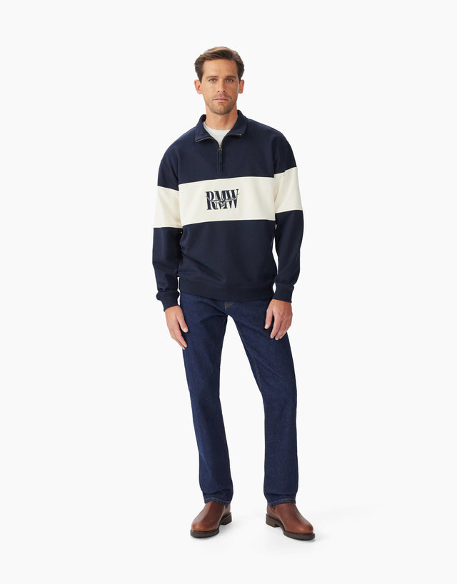 R.M. Williams Heritage 1/4 Zip Navy Sweatshirt