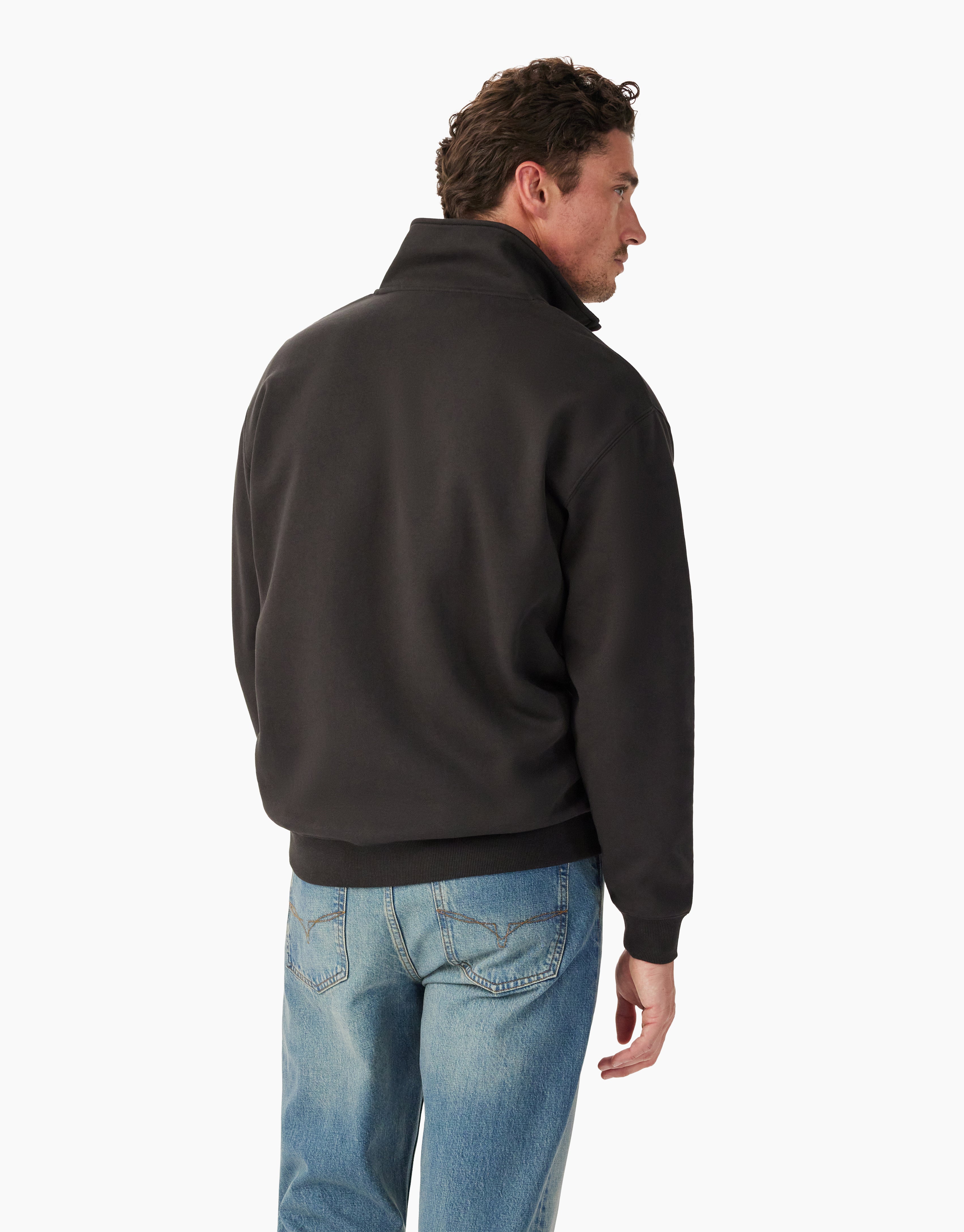 R.M. Williams Mulyungarie 1/4 Zip Charcoal Sweatshirt
