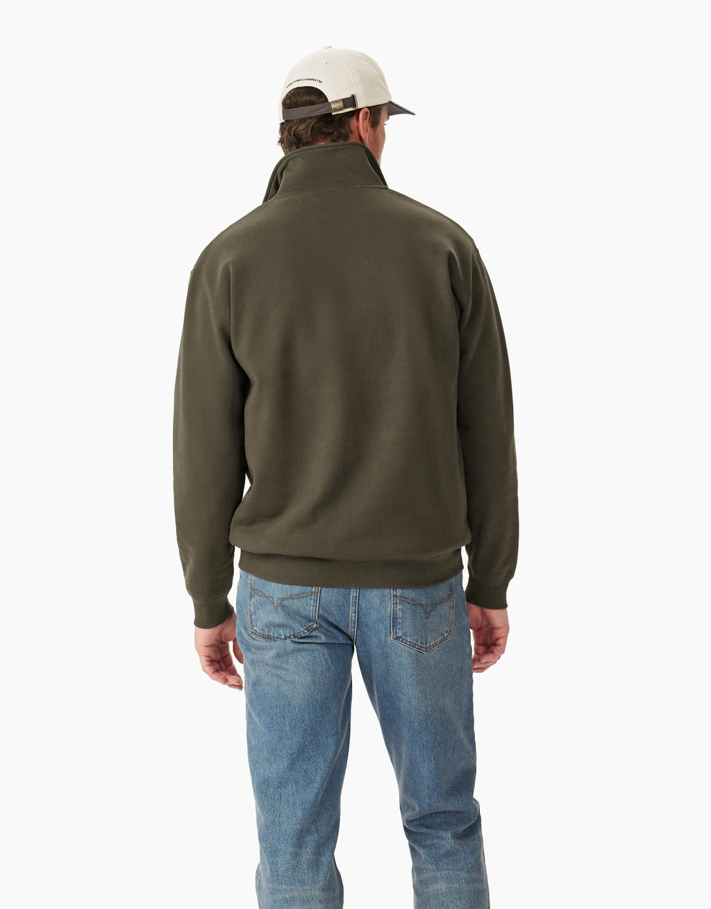 R.M. Williams Mulyungarie 1/4 Zip Olive Sweatshirt