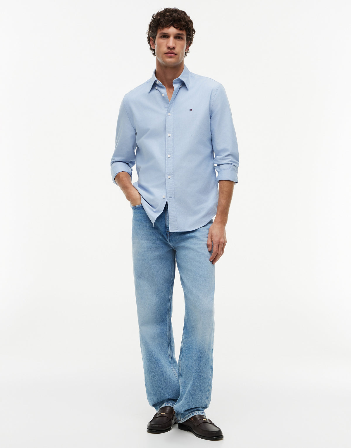 Tommy Hilfiger Heritage Regular Fit Blue Oxford Shirt