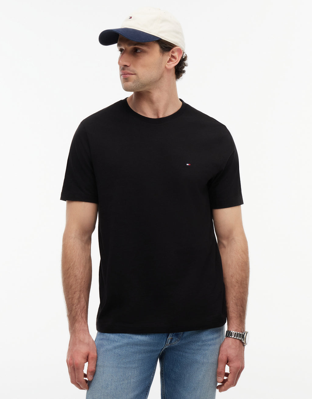 Tommy Hilfiger Essential Regular Fit Solid Black T-Shirt