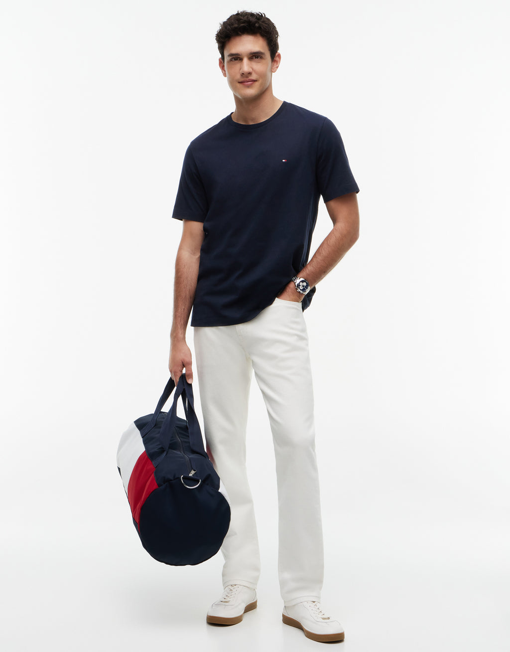 Tommy Hilfiger Essential Regular Fit Solid Navy Blue T-Shirt