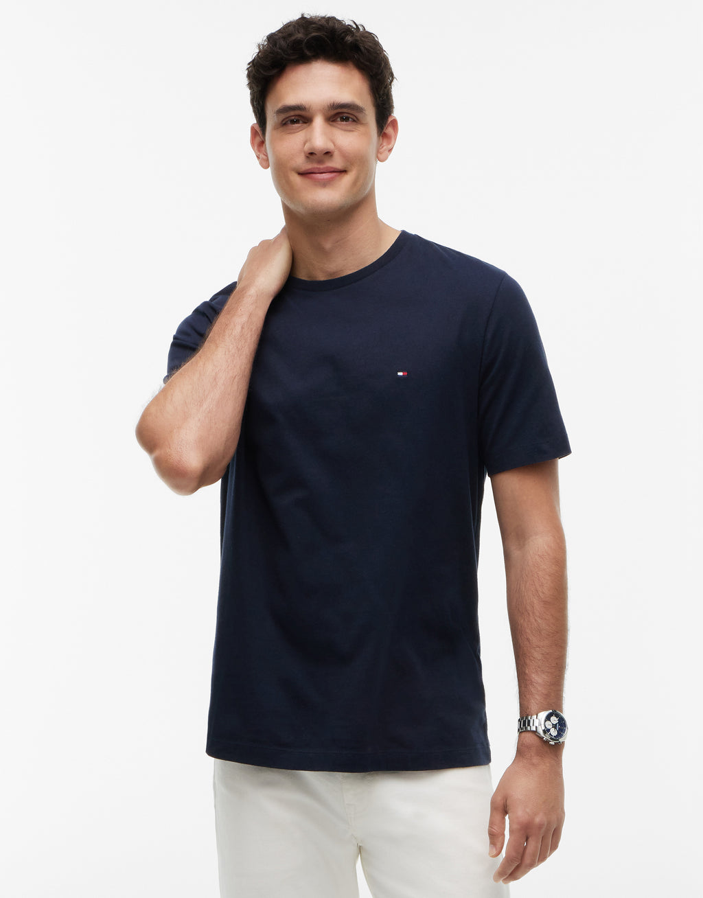 Tommy Hilfiger Essential Regular Fit Solid Navy Blue T-Shirt