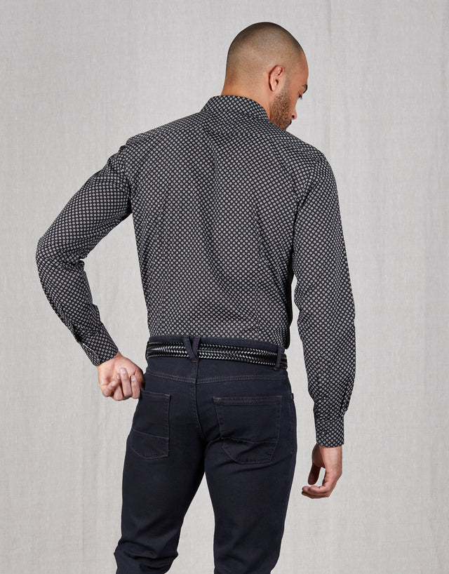 Barbican Black Geometric Shirt