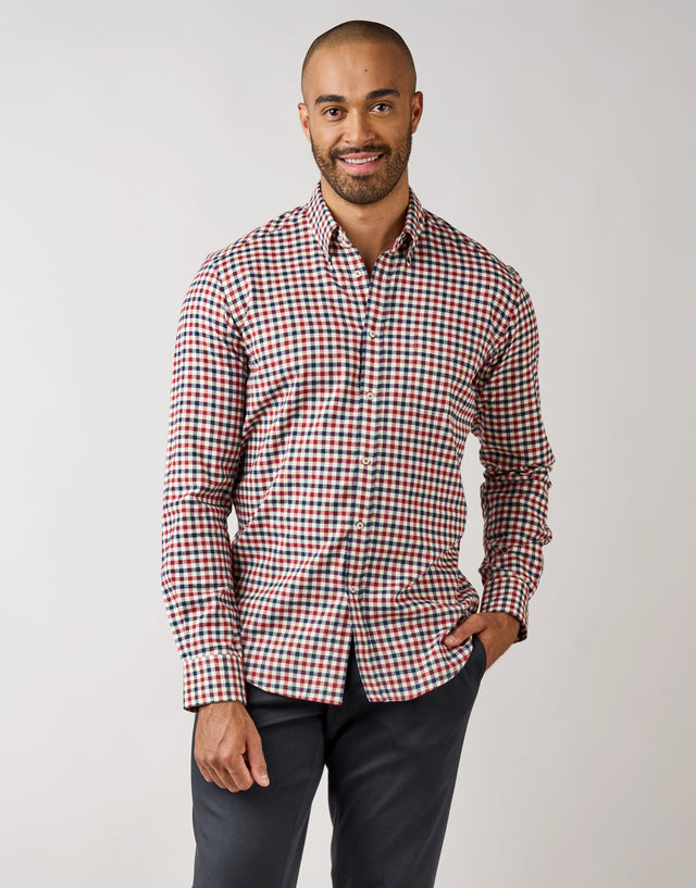Ohope Red & Blue Check Flannel Shirt