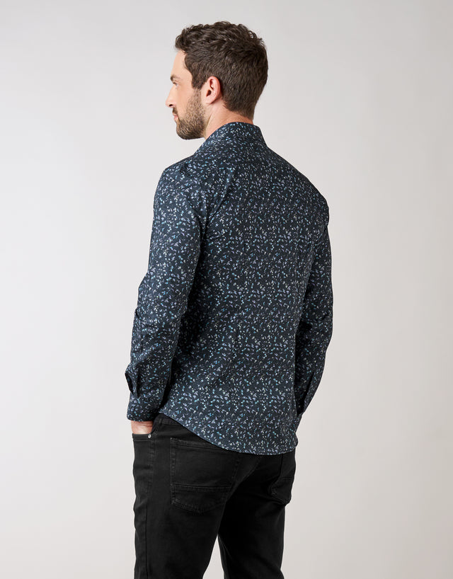 Banks Navy Floral Print Shirt