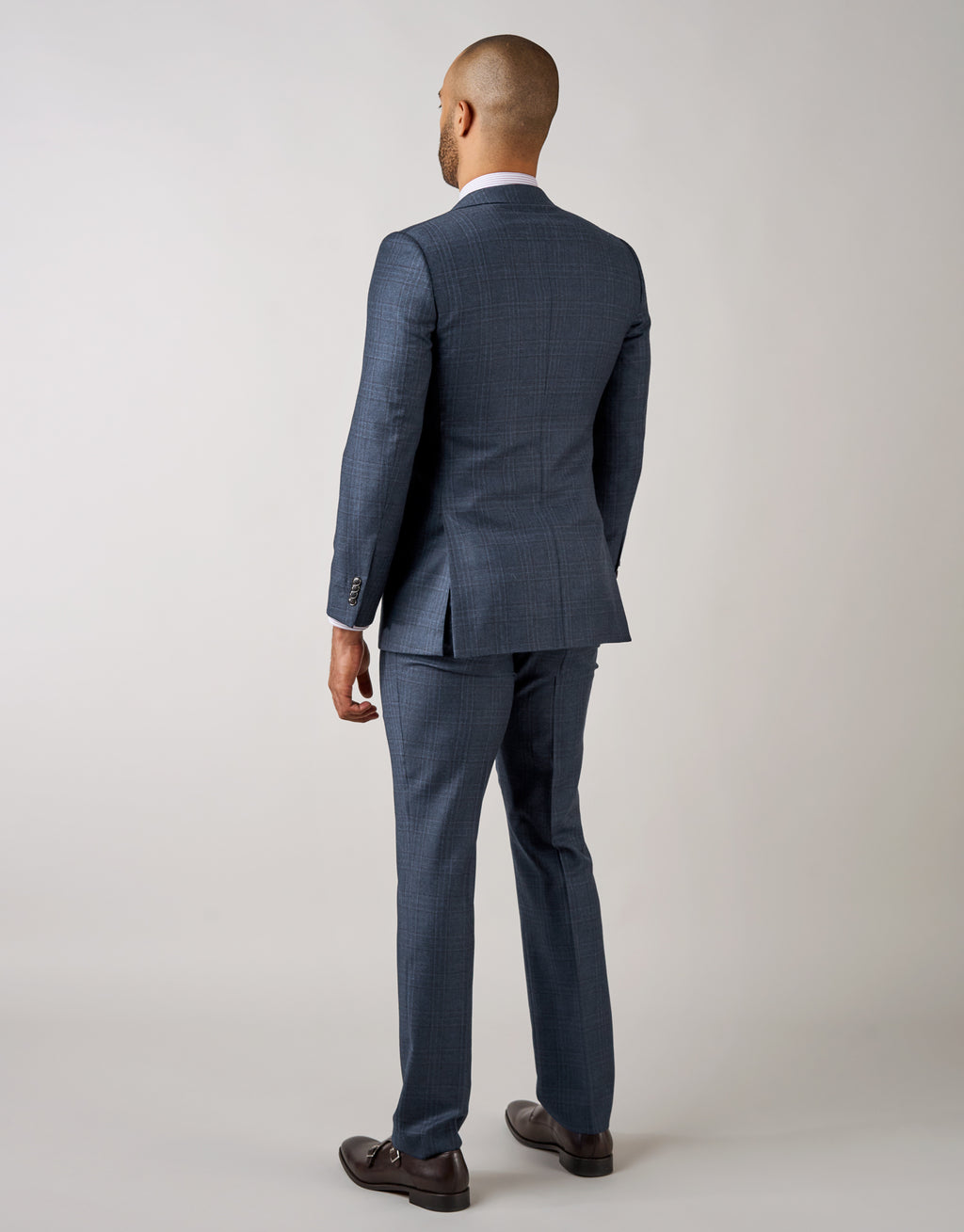 Cooper Blue & Burgundy Check Two Piece Suit