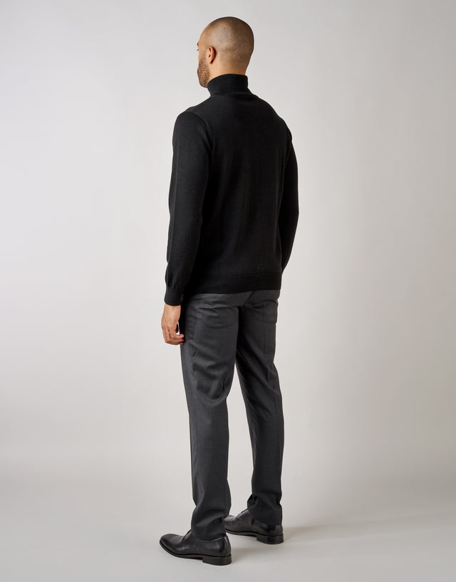Cooper Charcoal Textured Check Suit