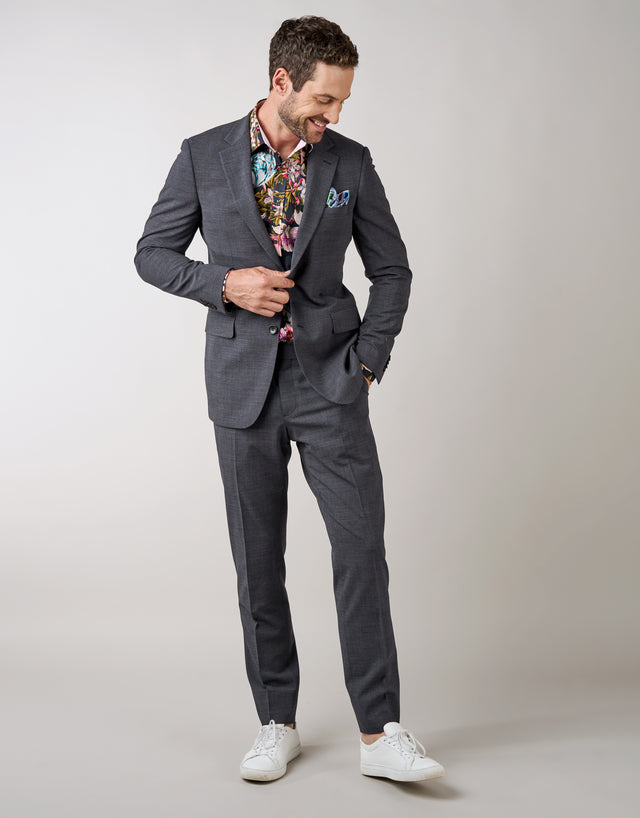 Cooper Navy Textured Stretch Two Piece Suit