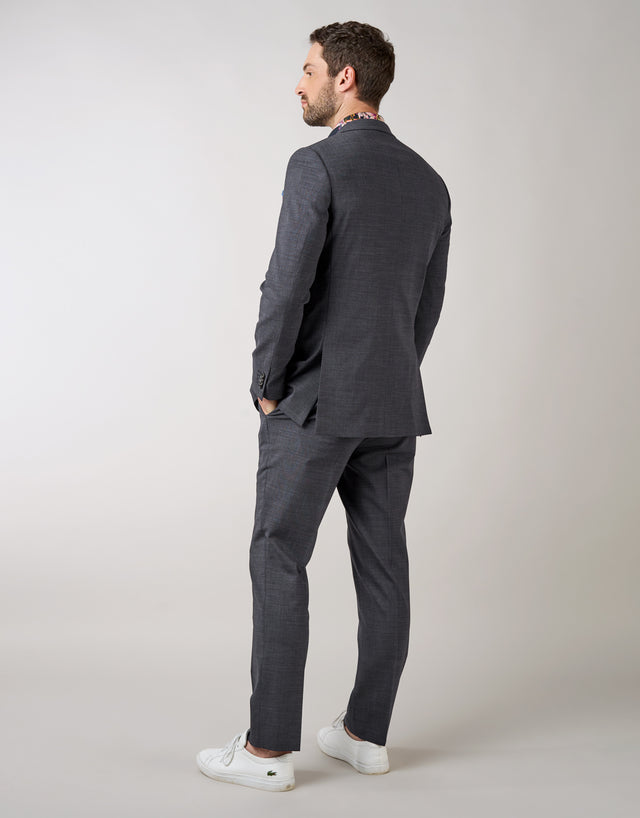 Cooper Navy Textured Stretch Two Piece Suit
