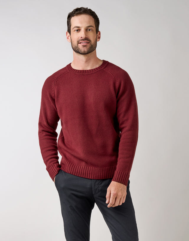 Kaiapoi Burgundy Shetland Sweater