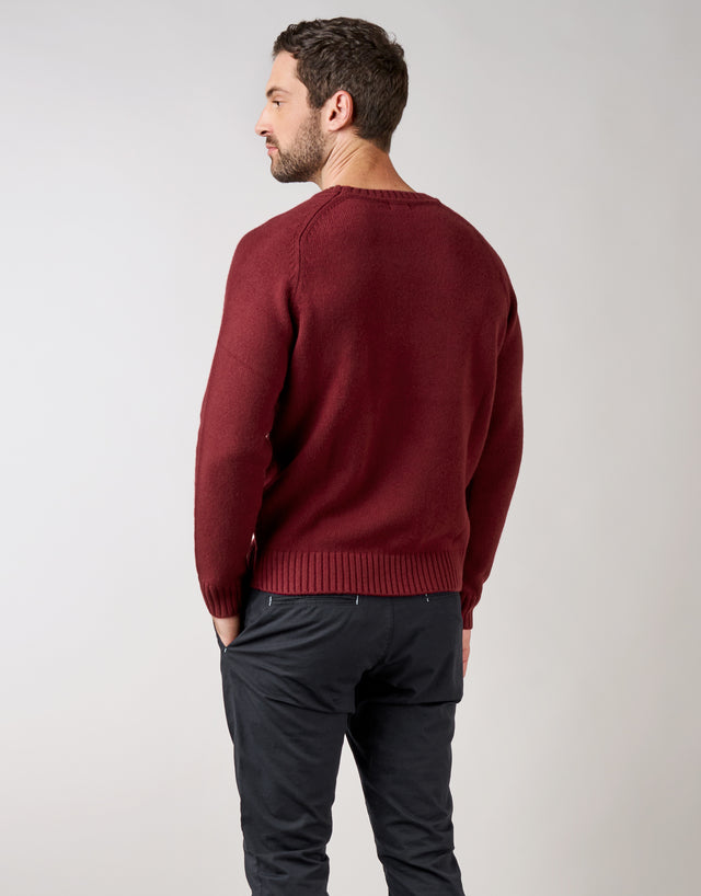 Kaiapoi Burgundy Shetland Sweater