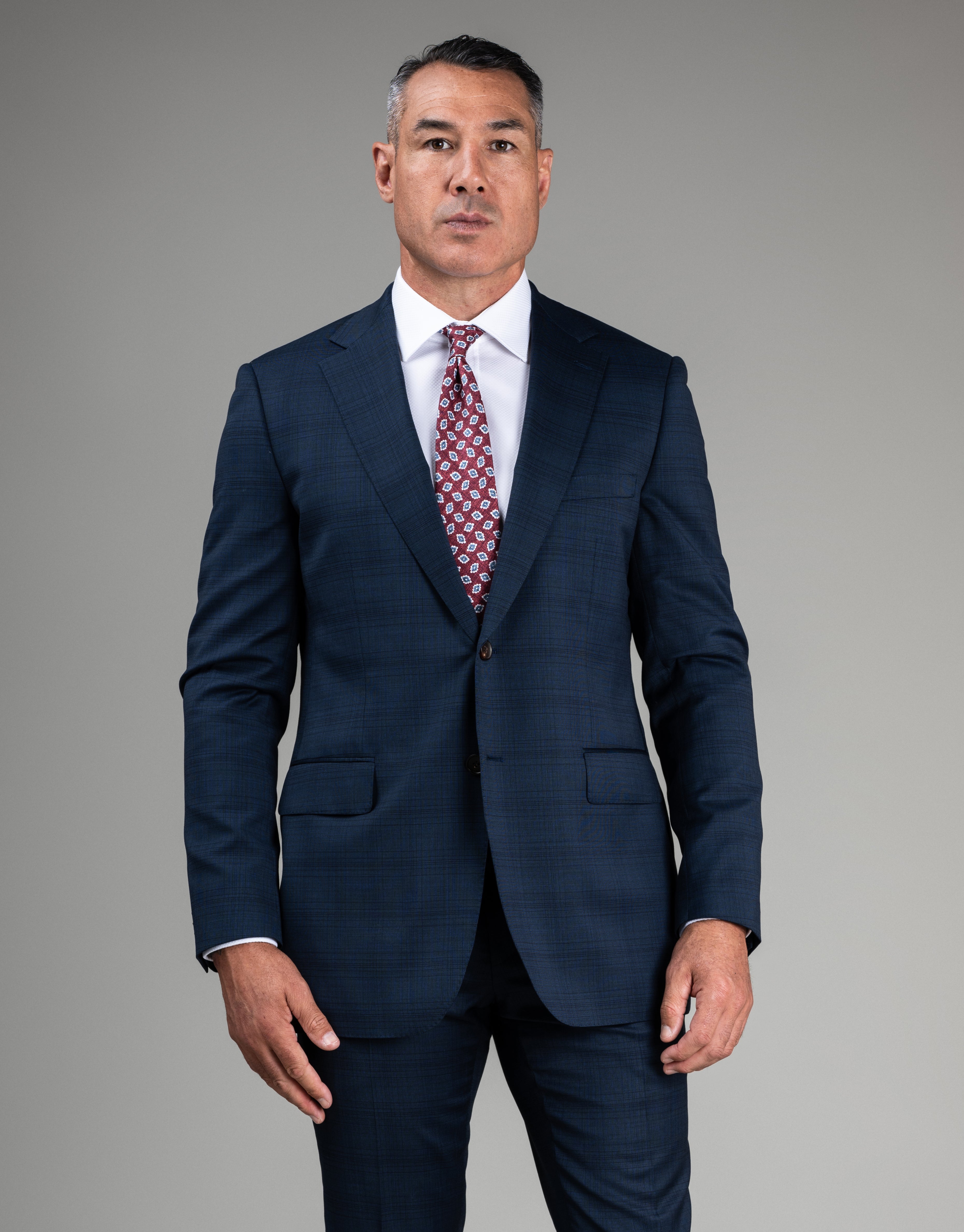 Cooper blue check suit