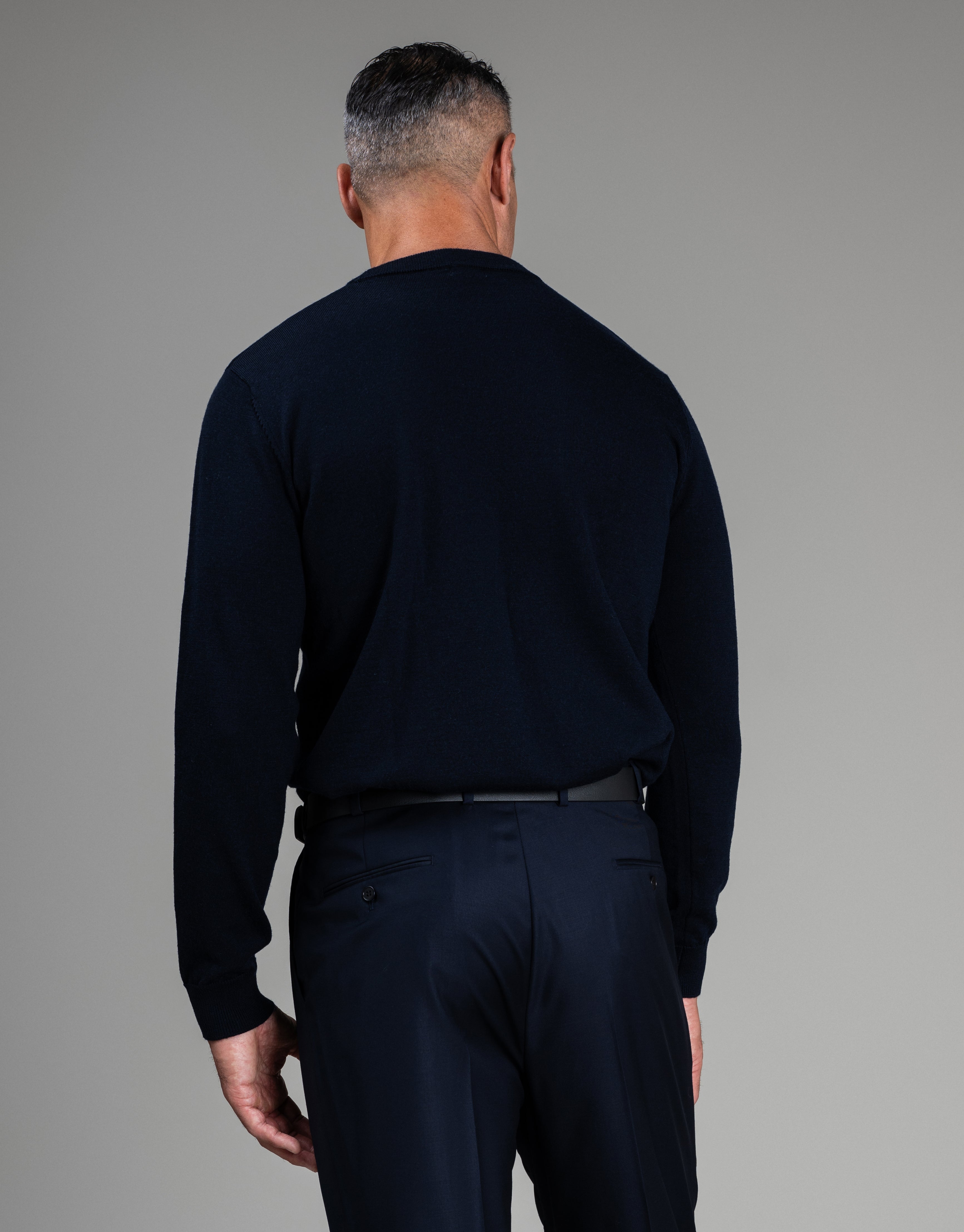 Naseby Navy Crew Neck Jersey