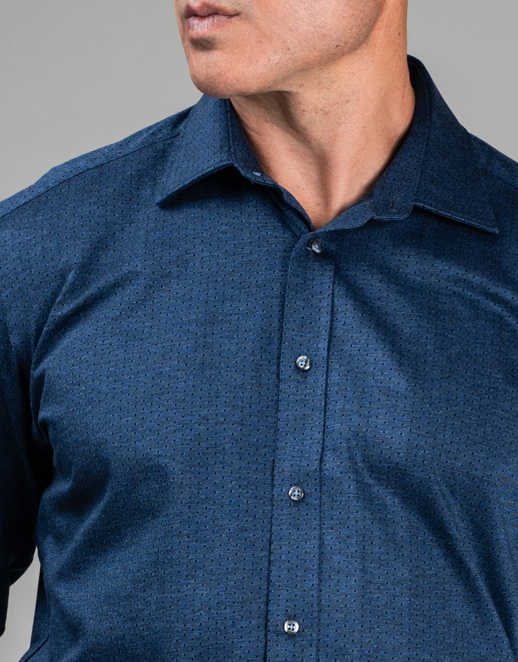 London Navy Dot Knitted Shirt