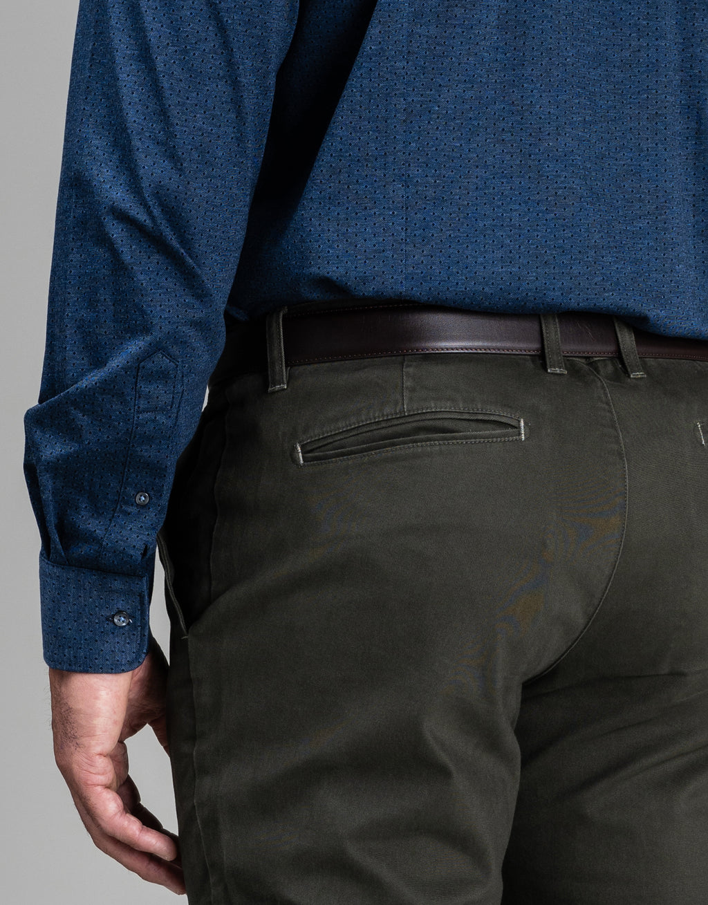Tyler Dusty Olive Brushed Twill Chinos