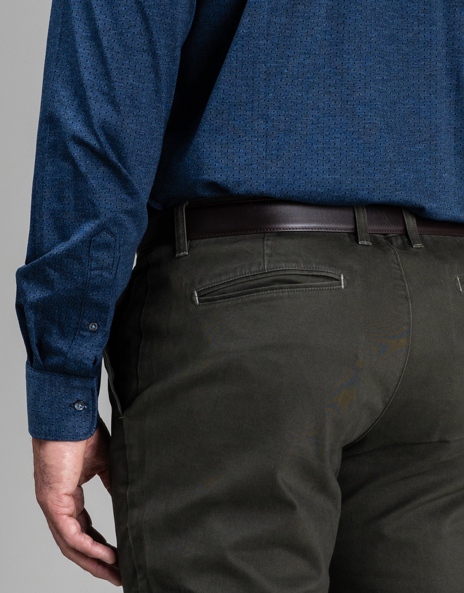 Tyler Dusty Olive Brushed Twill Chinos