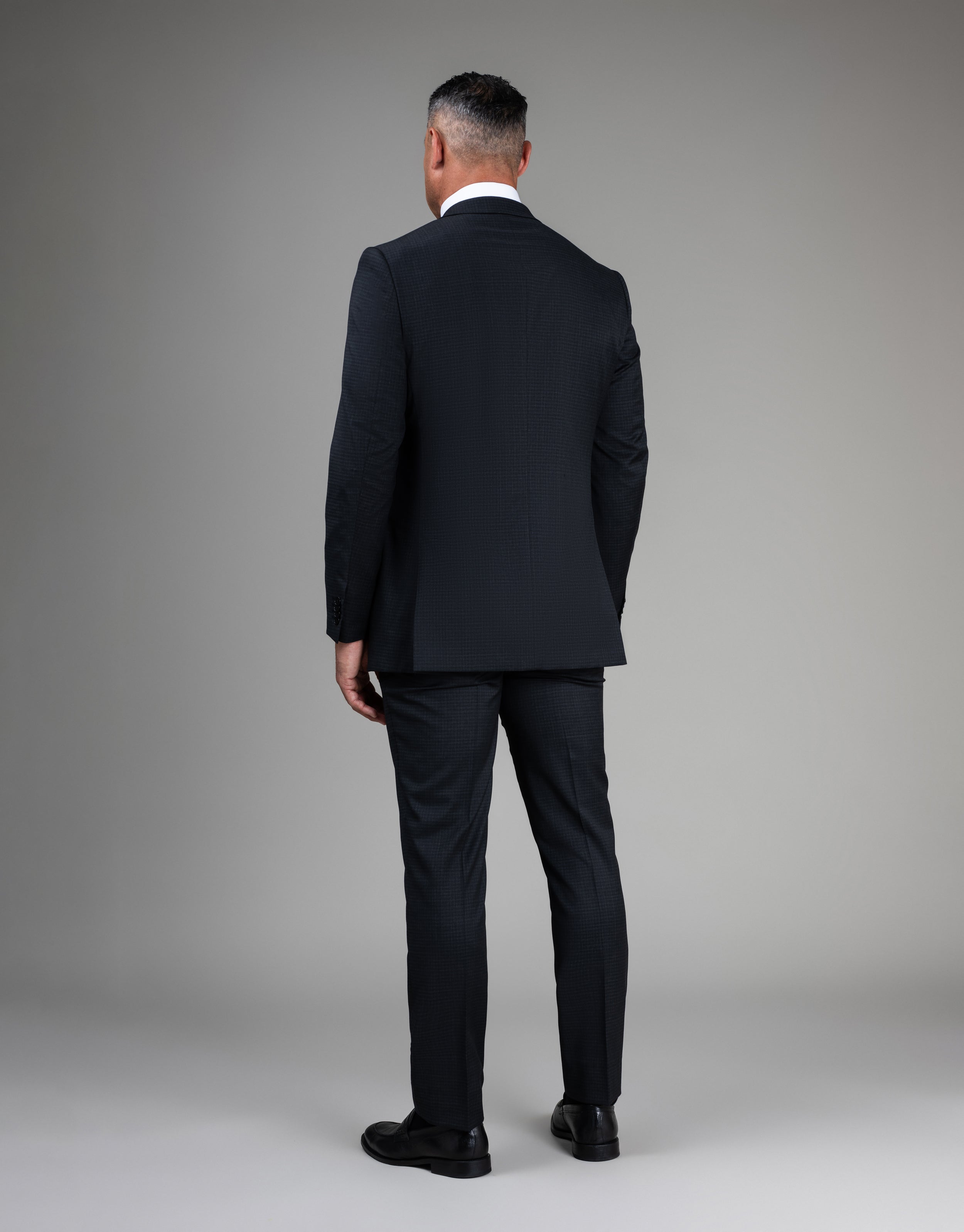 Cooper Charcoal Textured Check Suit