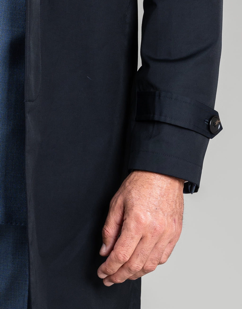 Loch Navy Water-Resistant Raglan Coat