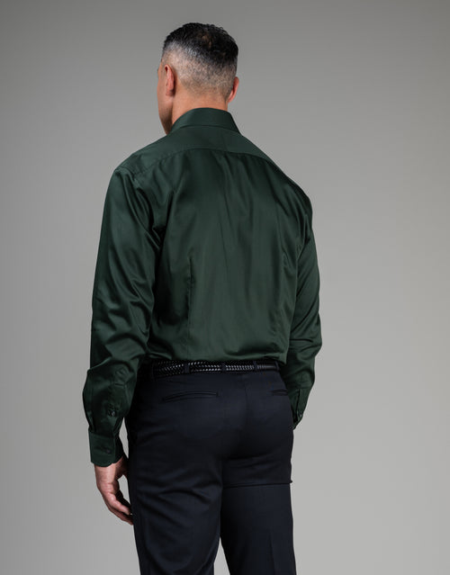 London Dark Green Sateen Shirt