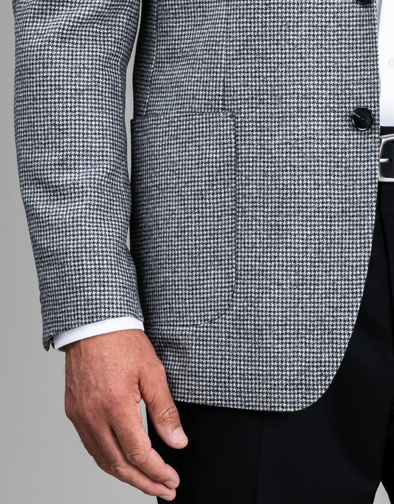 Malta Black & White Houndstooth Blazer