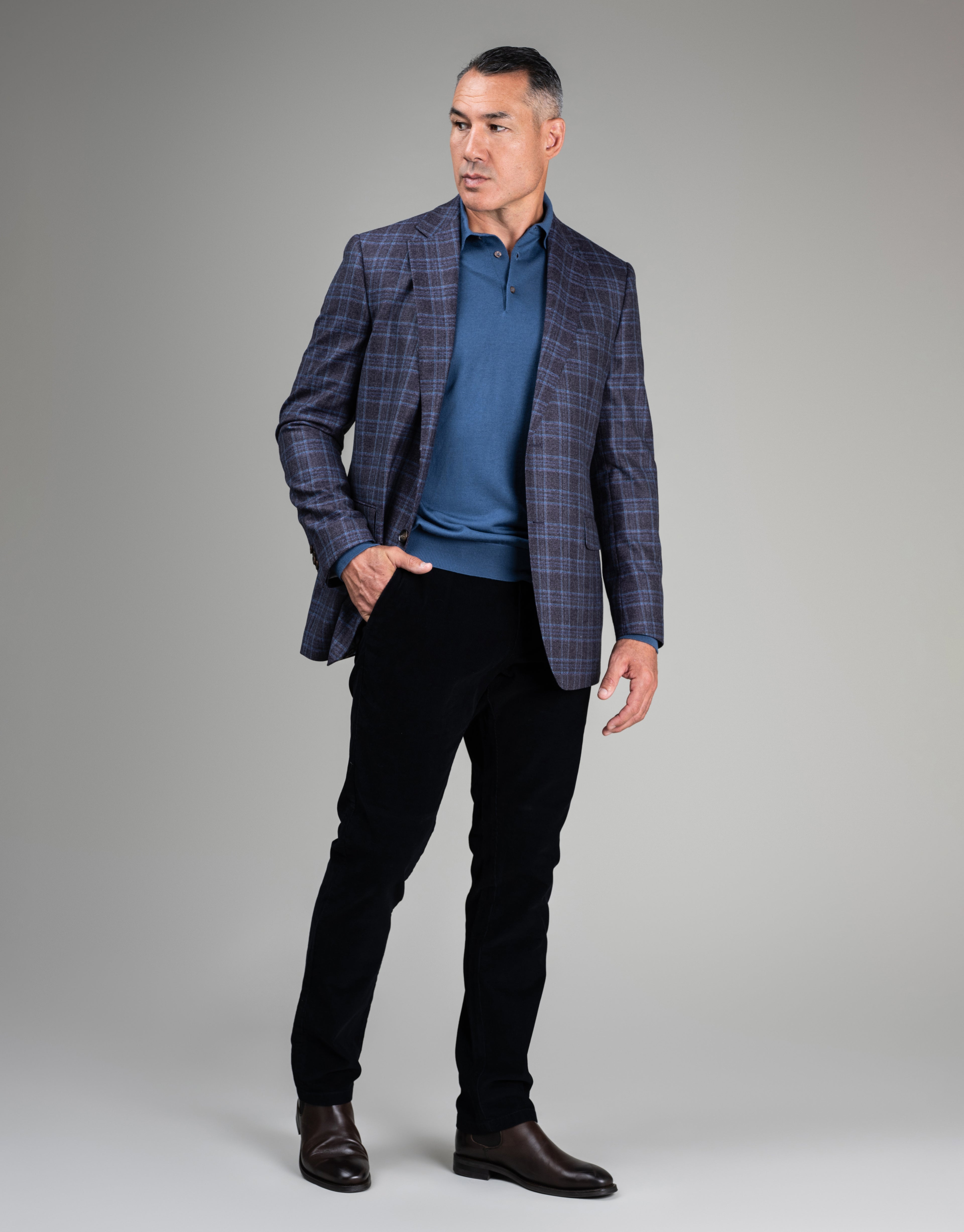 Cooper Purple & Blue Check Blazer