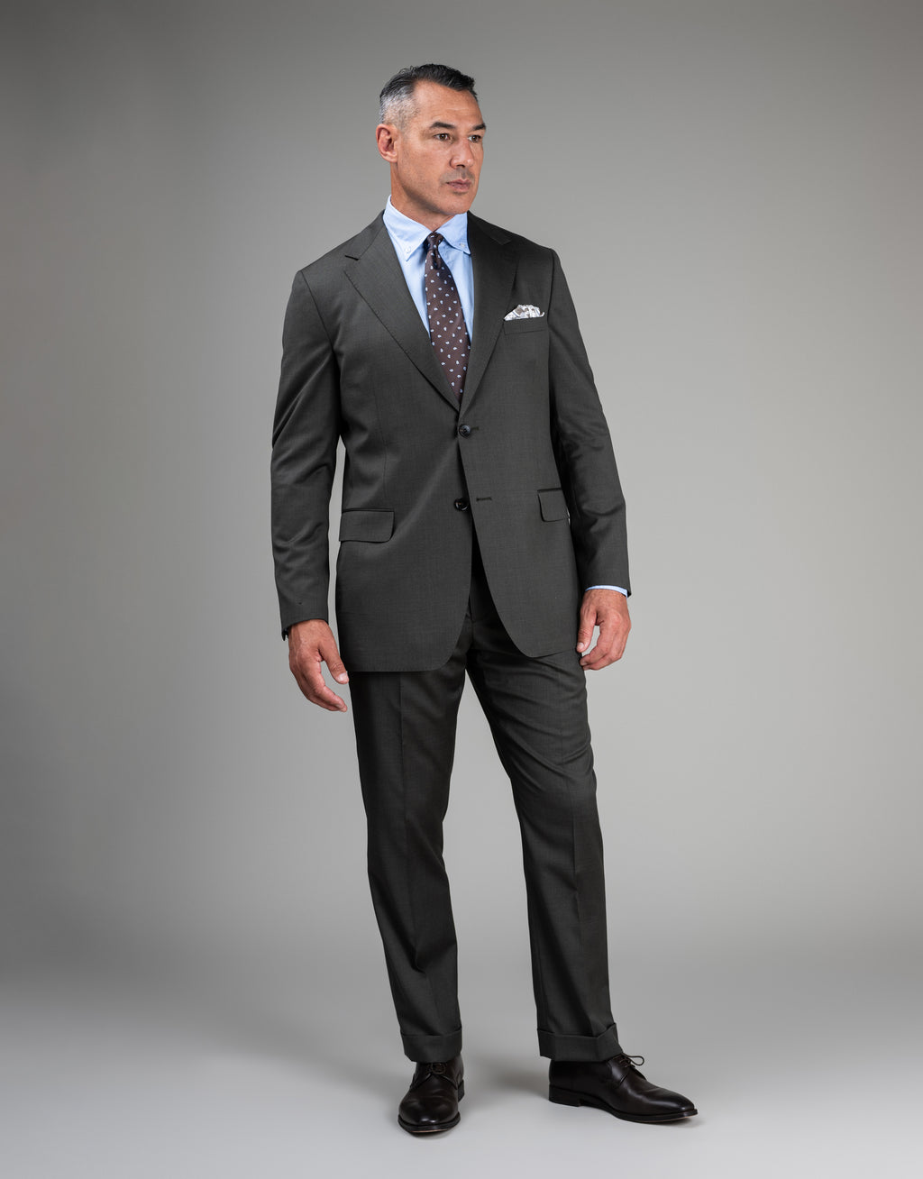 Cyprus Olive Green Twill Suit