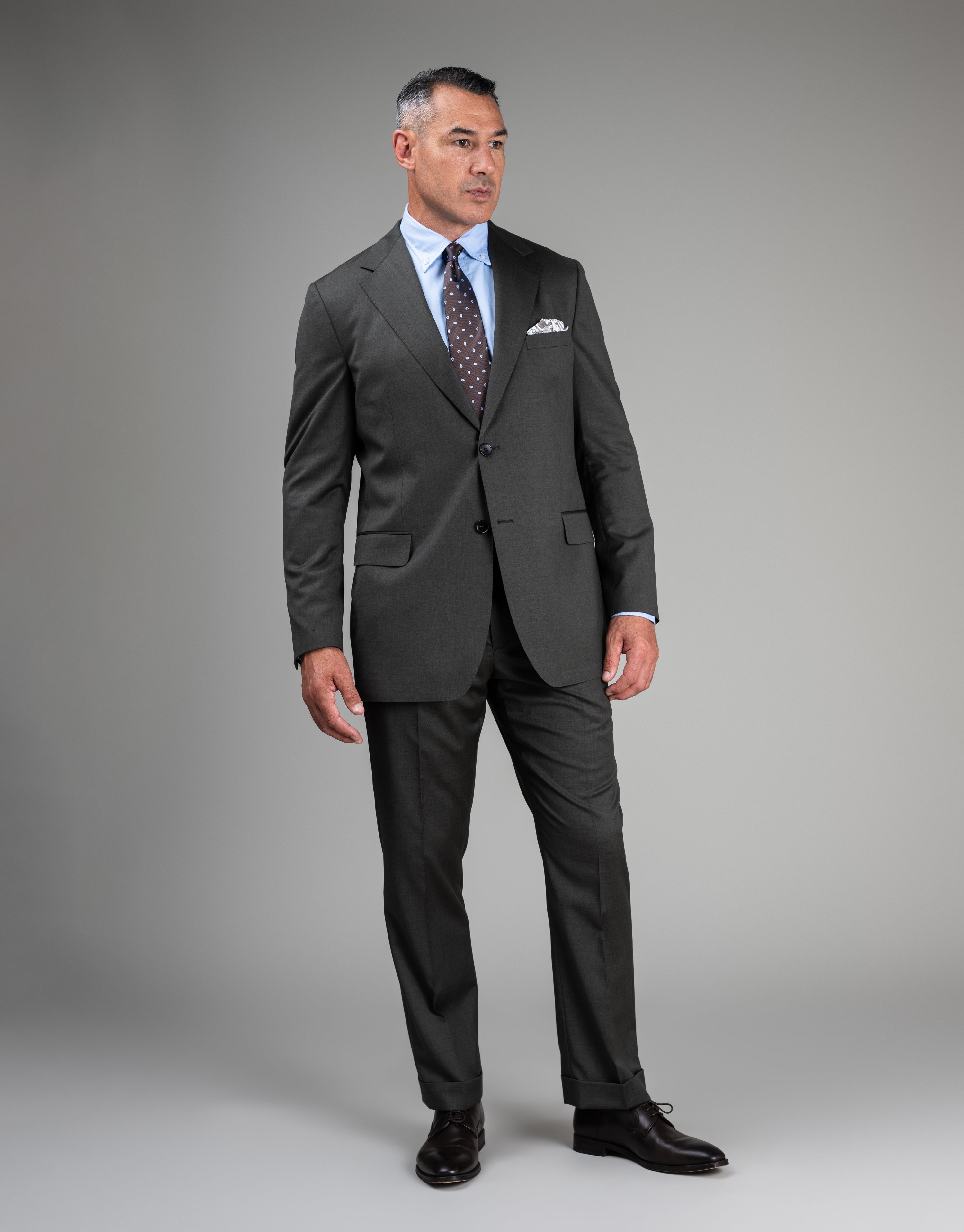 Cyprus Olive Green Twill Suit