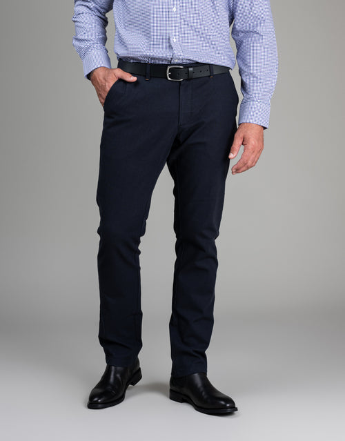 Tyler Navy Birdseye Chinos