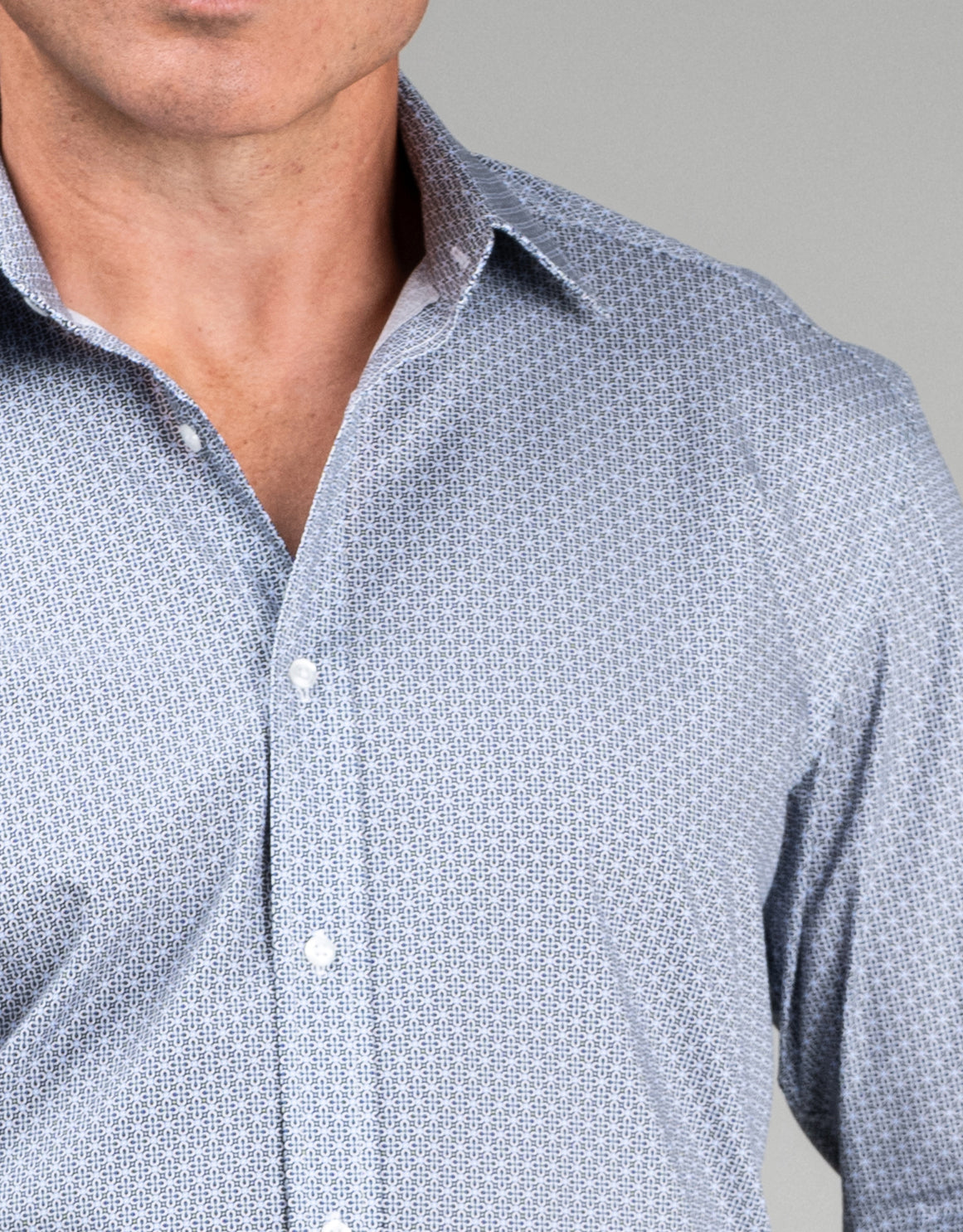 London Grey & Navy Textured Shirt