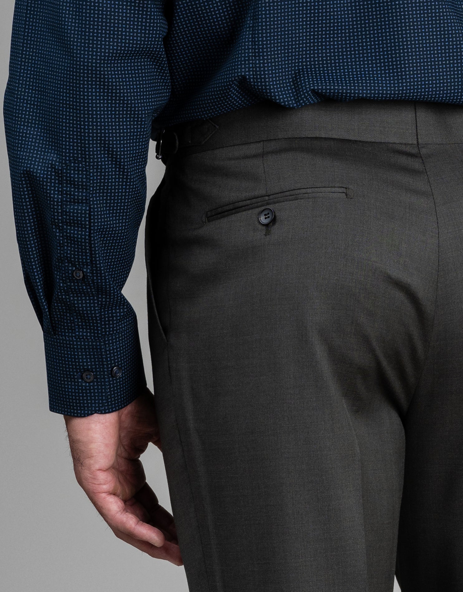 Sinatra Navy Micro-Paisley Print Shirt