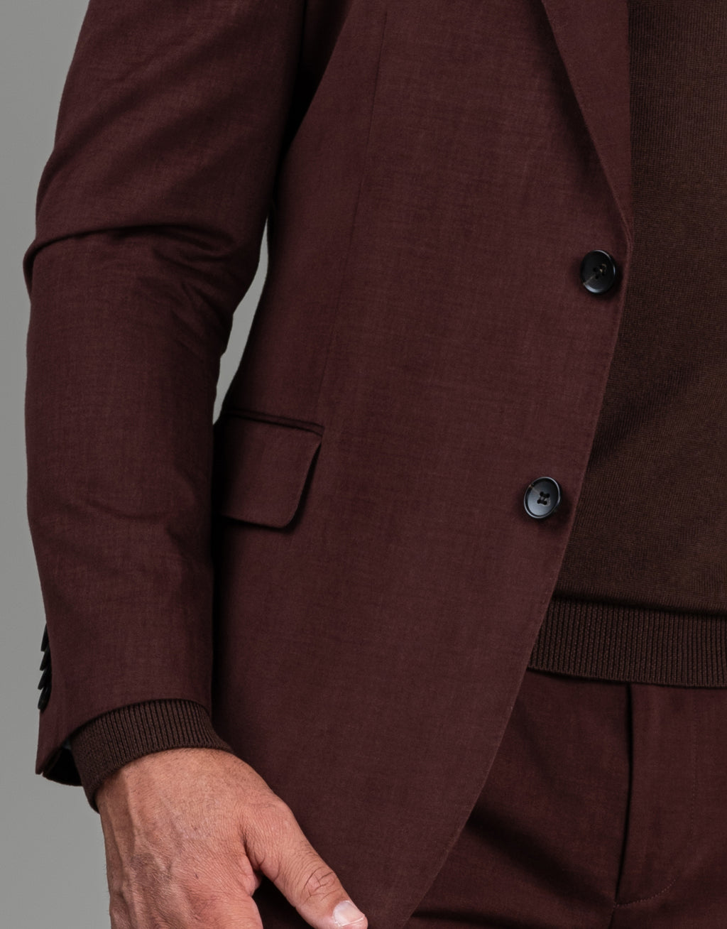 Cyprus Maroon Cotton-Cashmere Suit