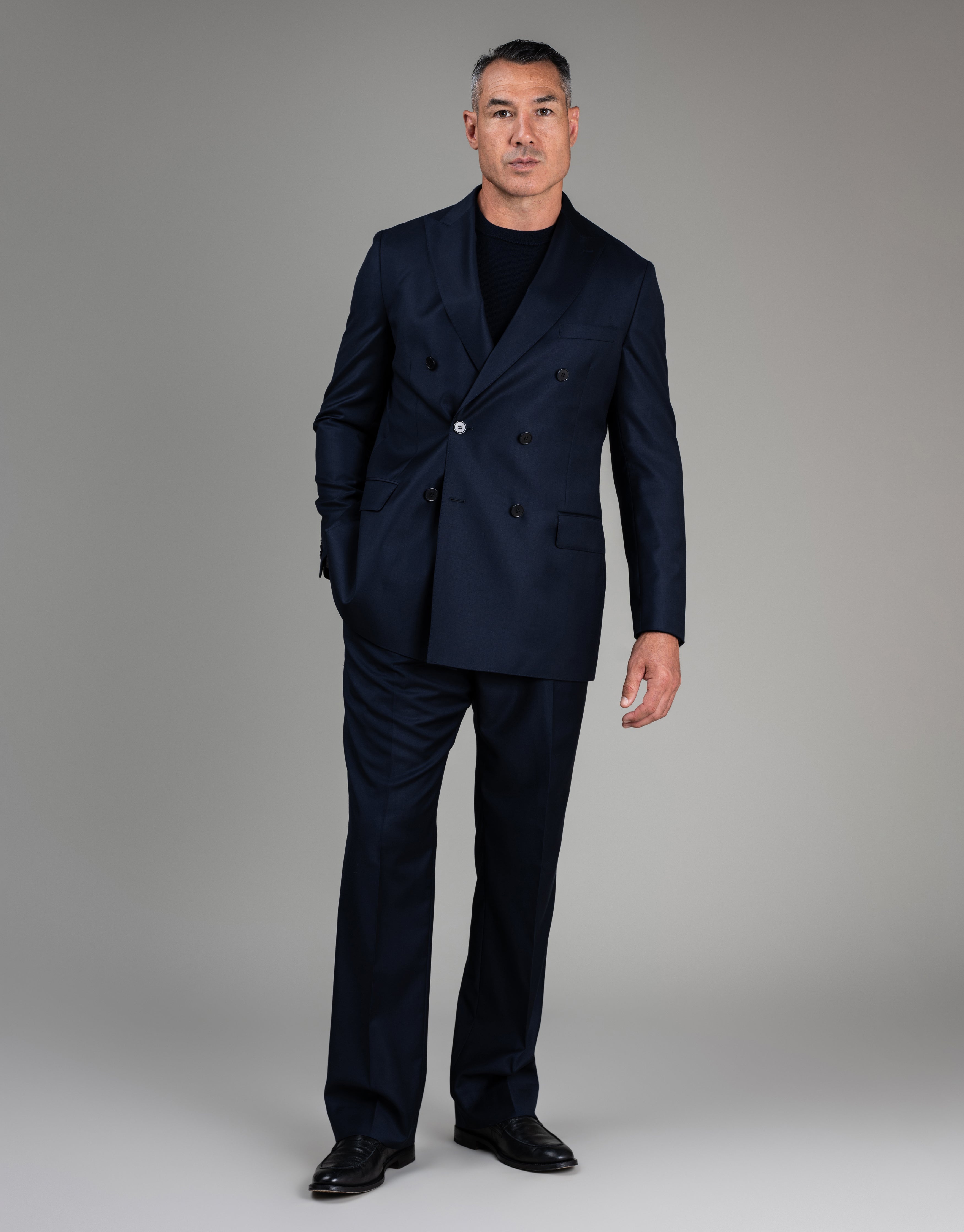 Scott is 191cm wearing size 112 Tall jacket & 92 trouser