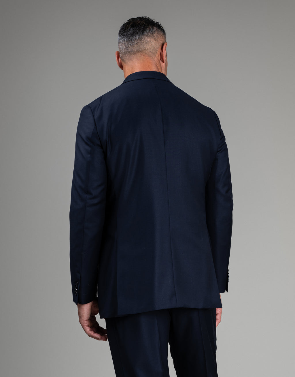 Doppio Navy Twill Suit Jacket