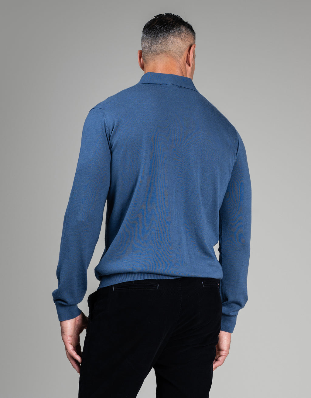 Haast Vintage Blue Merino Polo