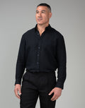 Ohope Black Belgian Linen Shirt