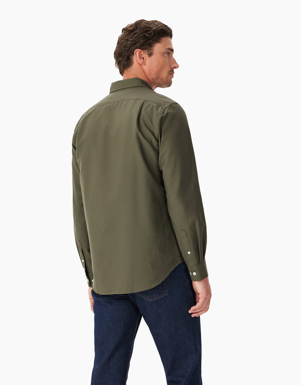 R.M. Williams Clapton Oxford Olive Shirt