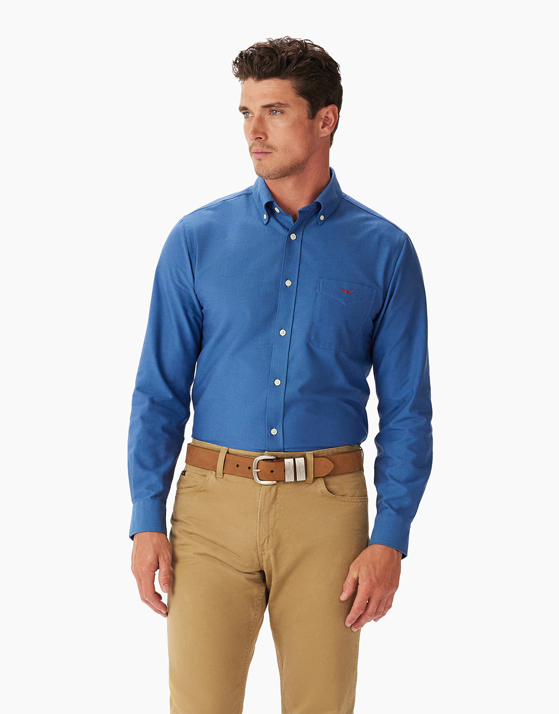 R.M. Williams Regular Oxford BDC Blue Shirt