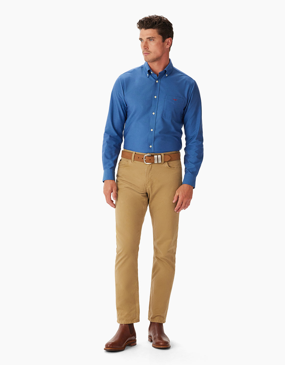 R.M. Williams Regular Oxford BDC Blue Shirt
