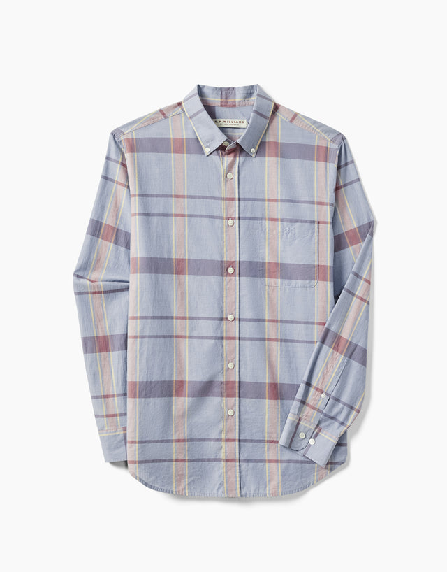 R.M.Williams Regular Indigo Large Check Shirt
