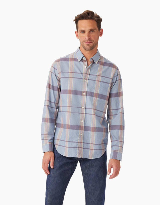 R.M.Williams Regular Indigo Large Check Shirt