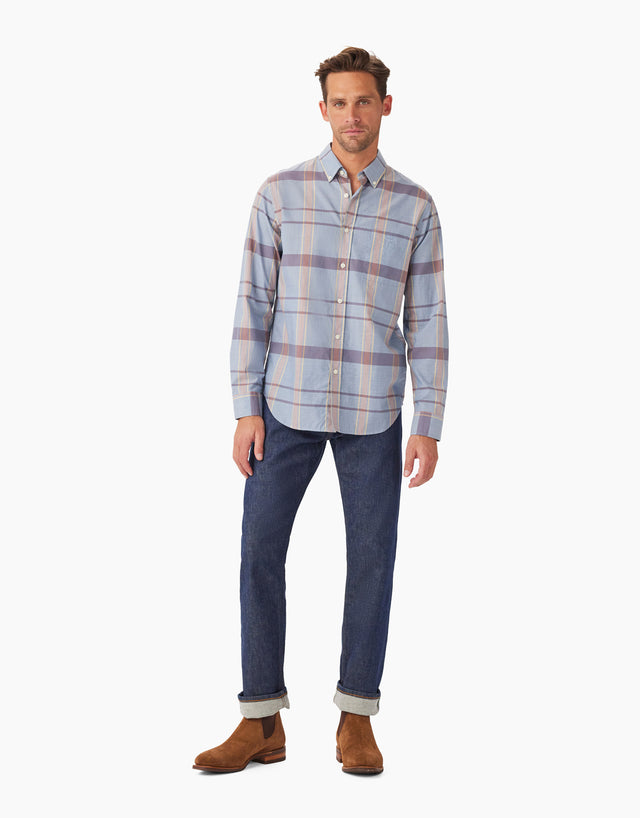R.M.Williams Regular Indigo Large Check Shirt