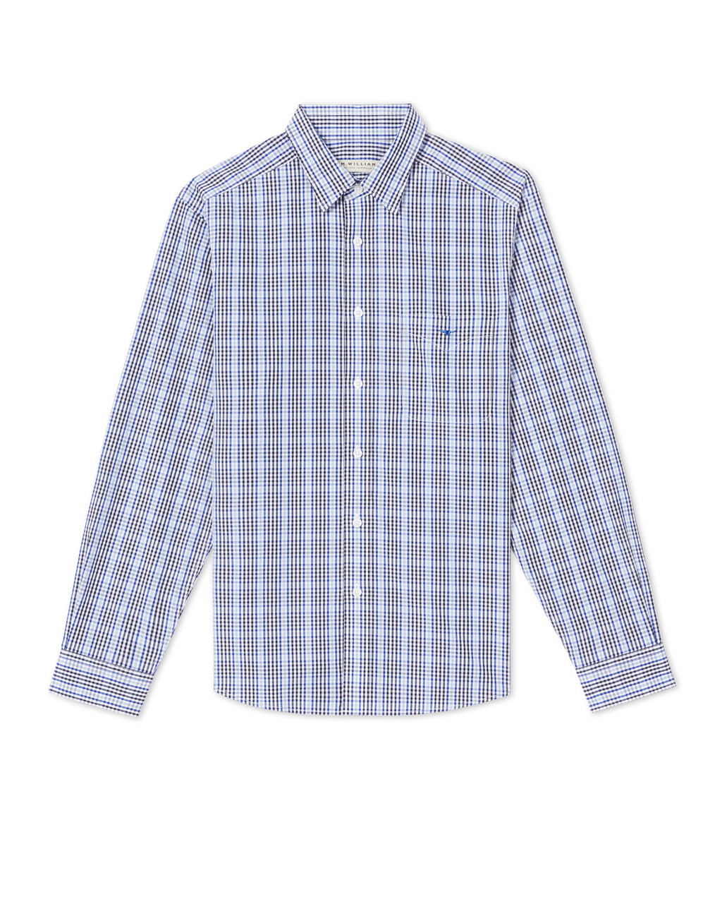 R.M.Williams Collins Navy, Blue & White Shirt