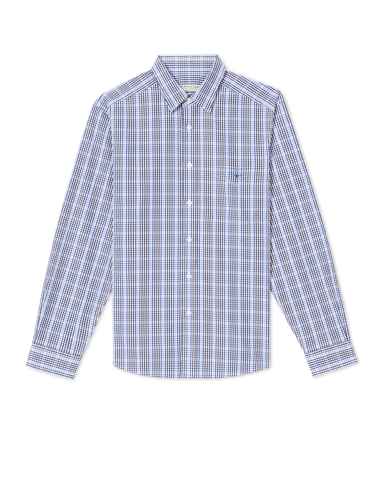 R.M.Williams Collins Navy, Blue & White Shirt