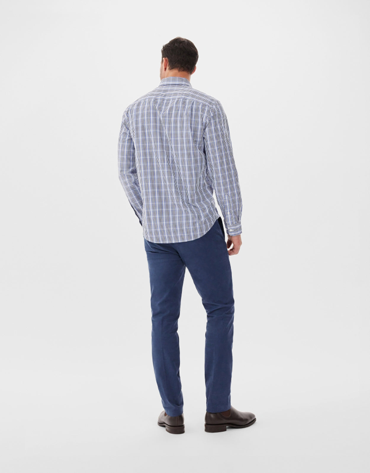 R.M.Williams Collins Navy, Blue & White Shirt