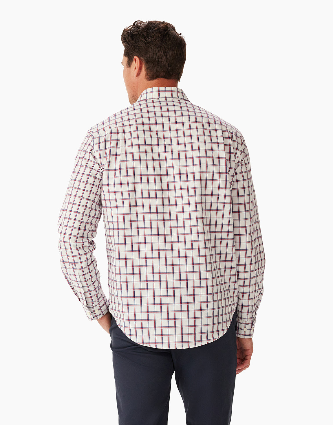 R.M. Williams Classic Red White Navy Twill Check Shirt