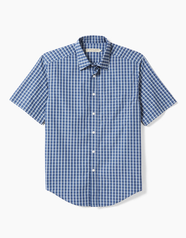 R.M. Williams Hervey Blue Navy Classic Short Sleeve Shirt