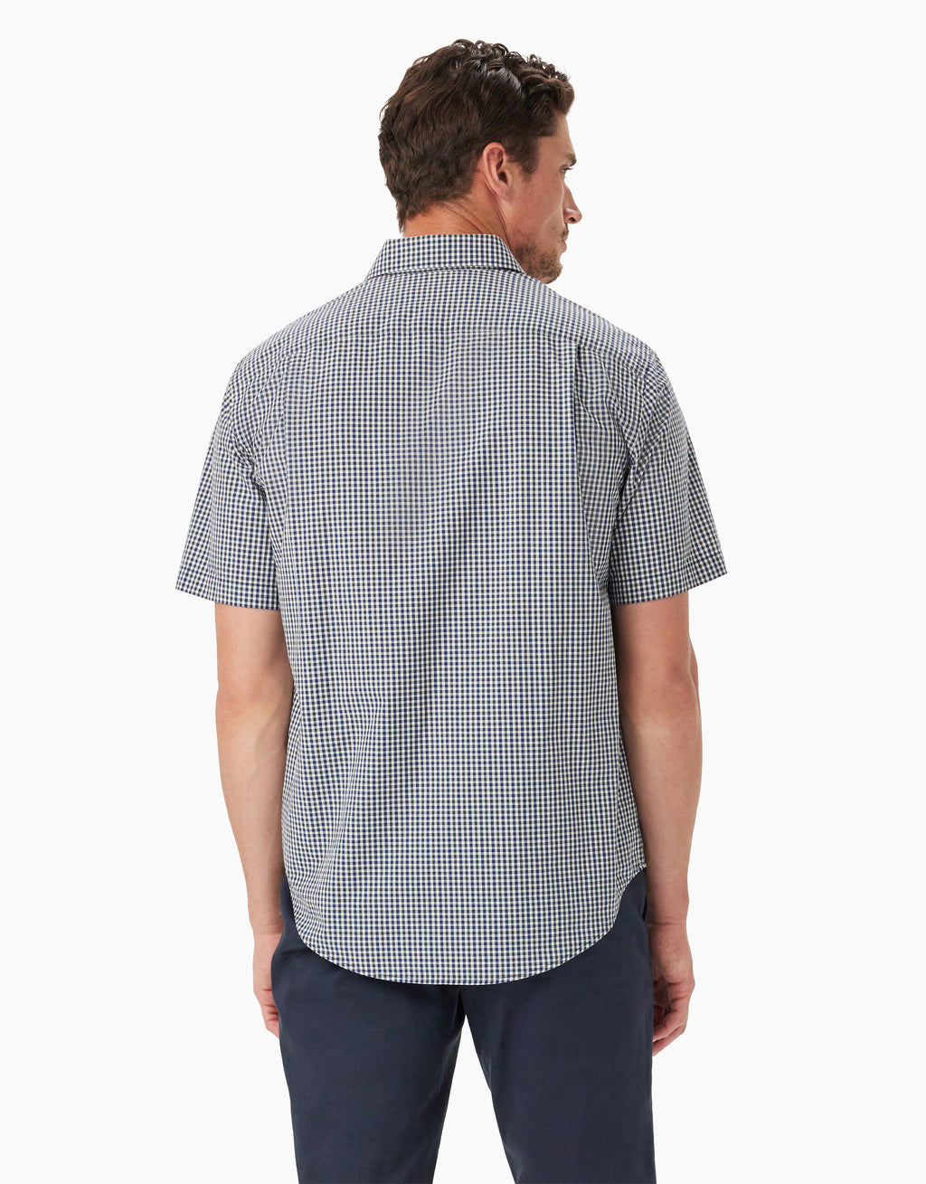 R.M. Williams Classic Navy Charcoal Short Sleeve Shirt