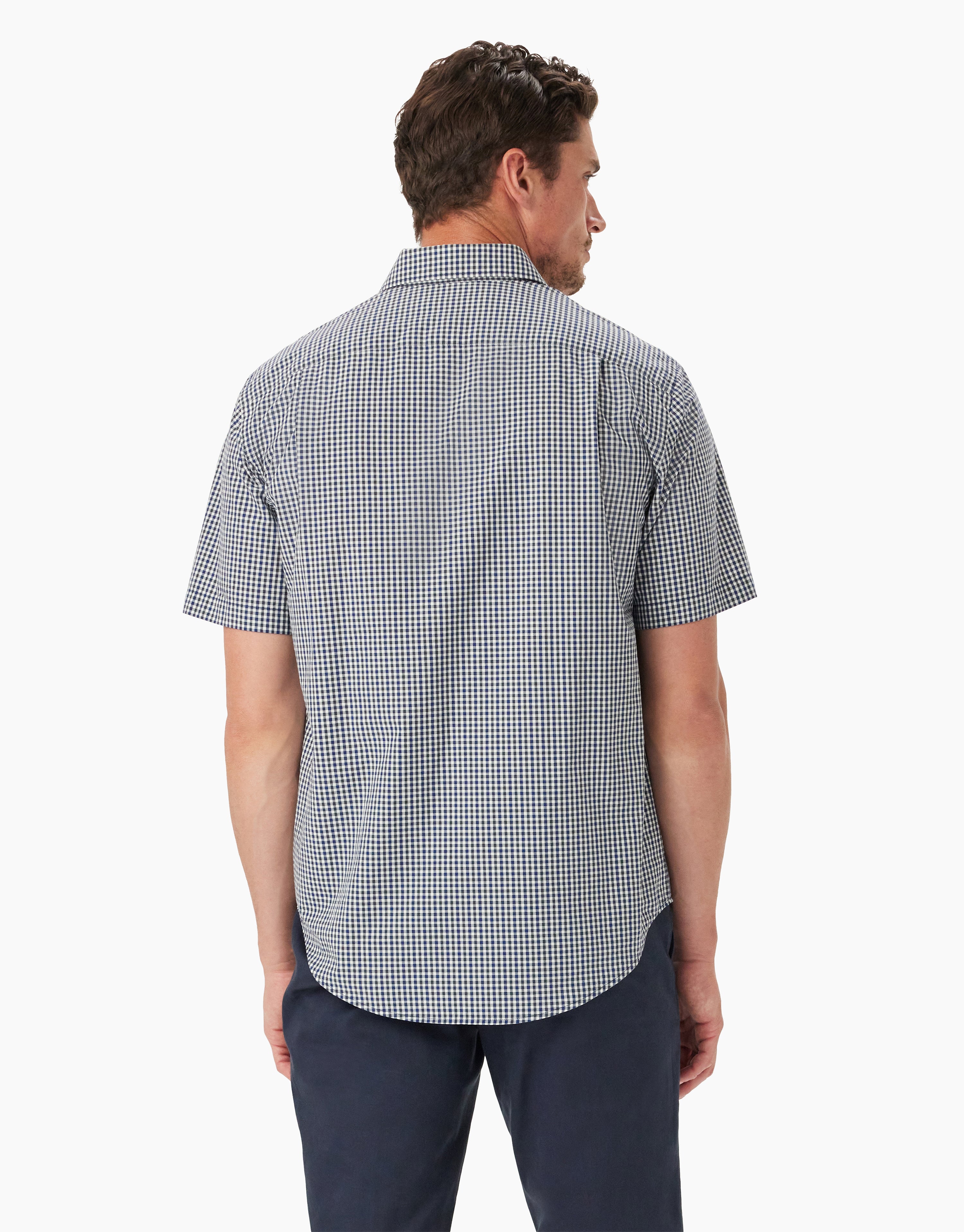 R.M. Williams Classic Navy Charcoal Short Sleeve Shirt