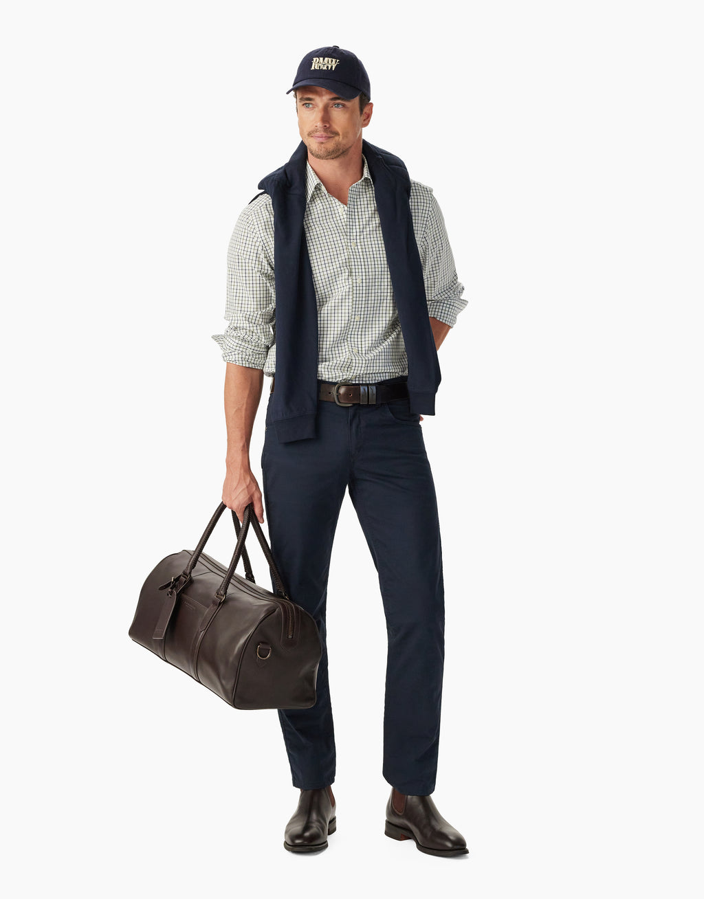 R.M. Williams Newland Poplin Moss Check Shirt
